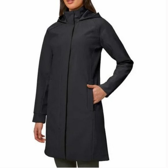 NWT Mondetta Ladies Long Softshell Jacket Black - Picture 1 of 4